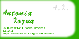 antonia kozma business card